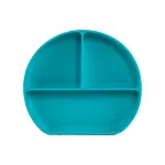 Plate With Suction 3 Sections Teal