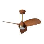 Fan Tastic Wooden LED Ceiling Fan Gold