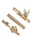3 Piece Rhinestone And Elk Charm For Watch Strap 40/42/44 Mm