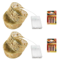 5M Warm White Christmas Ribbon LED Lights & 8 X Aa Batteries