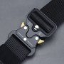 Heavy-Duty Tactical Belt Adjustable Webbing Belt With Quick-Release Metal Buckle