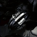 Retro Anchor Multilayer Pu Leather Braided Bracelet Men's Punk Style Fashion Jewelry Gifts