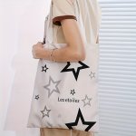 Printed Handbag Leisure Travel Beach Bag Large Capacity Reusable Shoulder Shopping Bag Leisure Shoulder Bag Handbag Canvas Beach