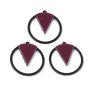 Buy 2 & Get 1 Free Cellulose Acetate Flat Round With Triangle Pendants -brown 40X37X3.5MM 4PCS