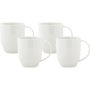 & Williams White Basics Diamonds Coupe Mug Set 4 Piece 420ML