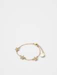 Posie Pretty Flower Bracelet - 0 Gold crystal