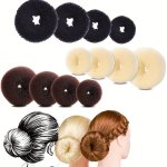 3PCS Bun Maker Lazy Artifact Bride Hair Ornament Bun Maker Head Braid Tool Sock Bun Hair Maker Easy Bun Hair