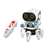 Remote Control Moving Robot Pioneer Toy With Lights And Music White