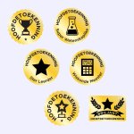 Principal Award Labels - Gold - Afrikaans