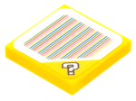 Parts Tile 2 X 2 With Groove With Super Mario Scanner Code Question Mark Block Pattern Sticker 3068BPB1359