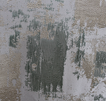 Paintbrush Silver Green Curtain Fabric