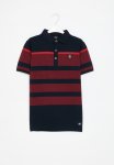 Soviet Boys Y dye Stripe Golfer - Navy & Red