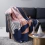 Sofa Decorative Throw Knitted Blanket Reversible - Circlehearts