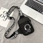 Trendy Pattern Print Satchel Bag For Men Street Style Sling Bag For Daily Use Mini Phone Pouch