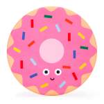Kikkerland Flexible Silicone Flying Discs Assorted Designs - Doughnut