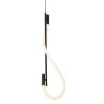 Whirl Vertical Metal LED Pendant Light Black