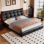Leather Bedroom Bed Soft High-end Atmosphere Double King Size