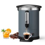 14L 100 Cups Coffee URN-3.2 Gallon Double Wall Commercial Coffee Maker Large Capacity Hot Coffee Dispenser Stainless Steel Hot W