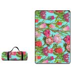 Water Resistant Picnic Blanket 148X200CM Foldable Beach Mat - Pink Protea