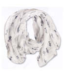 Fish Print Scarf - White Free