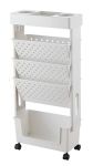 Portable 5 Tier Book Shelf - White