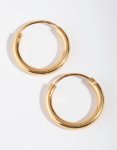 Goldair Gold Plated Sterling Silver 15X2MM Hoop Earrings
