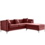 Oxford Corner Reversible Sectional Couch -pink