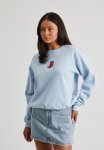 Graphic Crew Sweater - Cloud Blue cowboy Boots