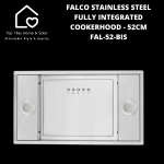 Falco Stainless Steel Fully Integrated Cookerhood - 52CM FAL-52-BIS