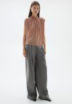 Sleeveless Turtleneck Top - Beige