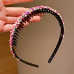 Rainbow Tooth-edged Hairband For Girls - Cute & Gentle On Hair Perfect For Ages 3-14 Durable Resin Material Multi-color Set 1 2