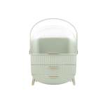 Cosmetic Organiser With 2 Drawers Green