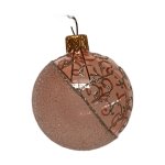 Xmas Ball 60MM Half Glitter