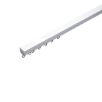Emperor Track Single White No Brackets With Runners + Endcaps. Brackets Sold Separately
