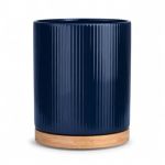 Quelien Utensil Holder 360 Rotating Ceramic Kitchen Utensil Holder For Countertop 7.7" Utensil Crock For Kitchen Counter With Ro