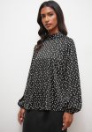 Superbalist High Neck Balloon Sleeve Blouse - Black & White