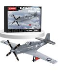 Boolakos P-51 Mustang Fighter Bomber Building Blocks Sets Military WW2 Airplane Building Toy Collectible WW2 Army Model For Adul