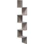 Corner Display Floating Book Shelf Greige