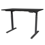 Tekdesk V2.0 Standing Desk - Electronic Height Adjustable Black Frame - Matt Black Top + Black Frame