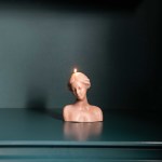 Missus Hand Poured Sculpted Candle - Sand