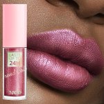 24-HOUR Shine Lip Glaze Moisturizing Waterproof Liquid Lipstick All Skin Types Varied Color Tones - Long Lasting Lip Oil Tint Hi
