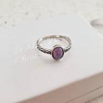 C35197 - Sterling Silver Multi Lavender Sn Opal Ring - Size 6