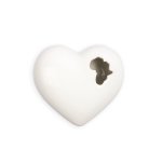 Medium African Heart - Gloss White