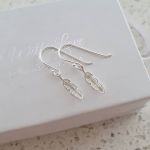 Ferrah 925 Sterling Silver Feather Earrings