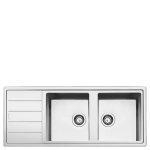 Smeg - Mira Double Bowl Reversible Inset Sink