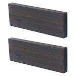 Coshar 2 Pieces Black Ebony Wood Timber Black Ebony Blank Lumber Handle Plate Material For Diy Music Instrument Tools