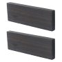 Coshar 2 Pieces Black Ebony Wood Timber Black Ebony Blank Lumber Handle Plate Material For Diy Music Instrument Tools