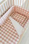 Pretty As A Peach Washed Cotton Cot Duvet Cover - Incl Pillow Inner