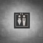 Elevator Sign D05 - Black - Powder Coated Aluminum