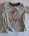 &us White And Blue Striped Girls Are Strong Long Sleeve T-Shirt 12Y